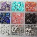 933pcs Mixed Gemstone Beads and Silver Pendant